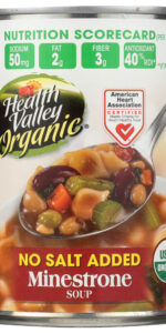 Health Valley Minestrone Soup No Salt (12×15 Oz)